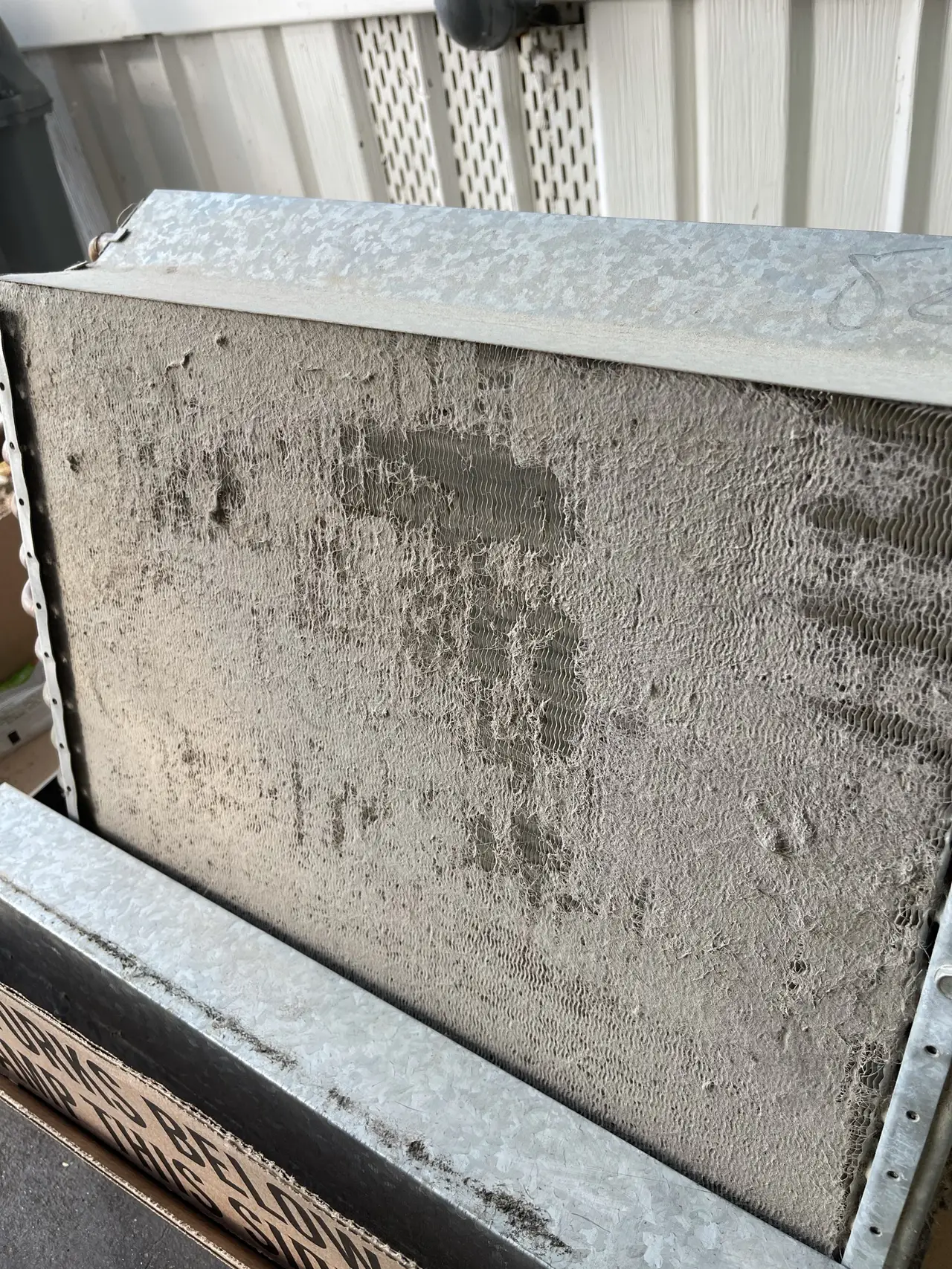 Evaporator coil maintenance example, not a Houston service visit